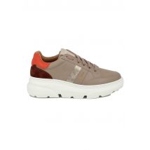 Sneakers da donna in pelle taupe Donna 449-D 023