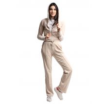 Pantaloni tuta donna Tina in tessuto beige con strass Donna VEJH70047WPF JJ1