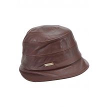 Cappello cloche donna in pelle marrone Donna 018824 0084