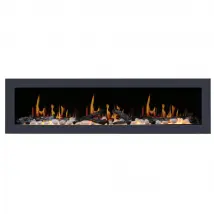 Litedeer Homes Latitude II Flush Mounted Smart Electric Fireplace with 3-Inch Trim - Real Flame Effect