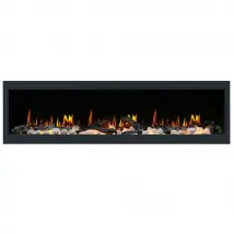 Litedeer Homes Latitude Built-in Smart Electric Fireplace with 1-Inch Trim - Real Flame Effect