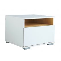 Modular Base TV Unit White/Oak Modern and Functional Media Storage Solution