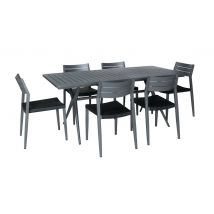 Lobos 6 Seat Table Set With Chairs Sturdy and Stylish Outdoor Dining Furniture