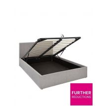 Alexis Ottoman Double Bed - Grey Spacious Stylish Bedroom Storage Solution