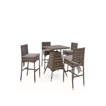 Sofia 4-Seat Bar Set Brown Stylish and Comfortable Outdoor Furniture Set