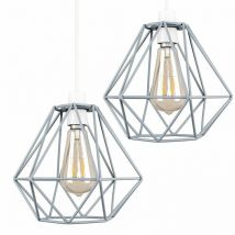 Borough Wharf Carnegie Metal Novelty Pendant Shade (Set of 2) - Grey