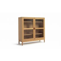 Habitat Cornelia 2 Door Short Display Cabinet Oak Stylish and Functional Storage