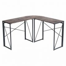 Chrisley L-Shape Desk - Brown/Black