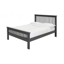 Aubrey Kingsize Wooden Bed Frame Charcoal Sturdy and Stylish Bedroom Furniture