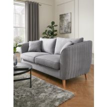 Enzo 2 Seater Fabric Grey Sofa Stylish and Comfortable Living Room Furniture