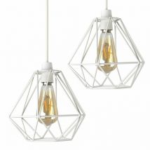Borough Wharf Carnegie Metal Novelty Pendant Shade (Set of 2) - White