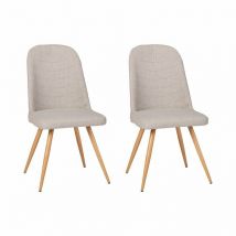 Norden Home Burkey Upholstered Dining Chair Set of 2 Ivory Comfortable