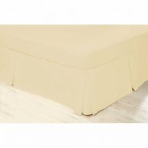 Easy Fit Pleat 150 Thread Count Valance Double - Ivory