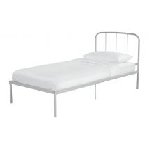 Freja Single Metal Bed Frame Silver Durable Construction Long Lasting