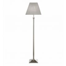 ClassicLiving Ruhlman 159cm Floor Lamp - Finish Chrome/Shade Grey Linen