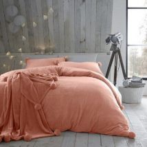 Haleigh Duvet Cover Set Double - Coral