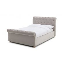 Harrogate Kingsize Ottoman Fabric Bed Silver Elegant Bedroom Storage Solution