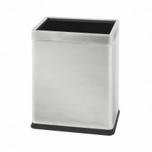 Hide a Bag Rectangular 10 Litre Waste Paper Bin - Stainless Steel/Black