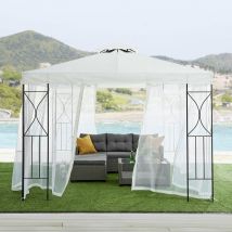 Dakota Fields Fairholme 3m x 3m Metal Patio Gazebo Durable Outdoor Structure