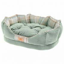 Charles Designer Rectangular Cat Bed 45 x 35 x 17 cm - Green