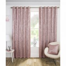 Desiree Eyelet Room Darkening Curtains (Set of 2) 117cm x 229cm - Pink