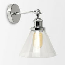 Godeus 1-Light LED Armed Sconce - Chrome/Clear