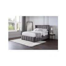 Julian Bowen Gatsby Double Fabric Bed Grey Elegant Comfortable Bedroom Furniture