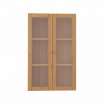 Ebern Designs Solid Pine French Doors (Set of 2) - Stain/Wax