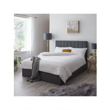 Nova Faux Leather Ottoman Double Bed Frame Grey Elegant Durable Bedroom Solution