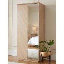 Kentford 2 Door Mirrored Wardrobe Oak Spacious and Stylish Bedroom Storage