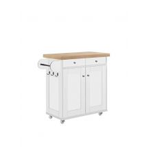 Portland Kitchen Cart White/Oak Modern and Functional Kitchen Storage Design