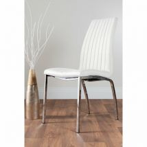 Ivy Bronx Absolon Upholstered Dining Chair Set of 2 White Modern Seating
