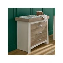 CuddleCo Ada Dresser Changer White/Ash Stylish Functional Nursery Furniture