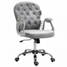 Symple Stuff Chesterfield Desk Chair Grey Comfortable and Modern Seating