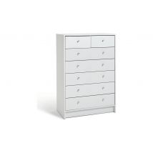 Malibu 7 Drawer Chest White Storage Organiser Bedroom Furniture