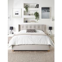 Catherine Lansfield Utopia Ottoman Bed Double Silver Stylish Storage Solution