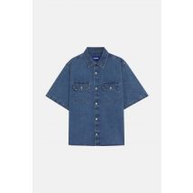 Hugo Blue, Hemden, Mid Blue Denim, Heren, Maat: S