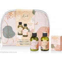 The Kind Edit Co. Kind Cosmetic Bag Gift Set 100ml Body Wash + 100ml Body Lotion + 50g Bath Salts + Cosmetic Bag