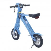 Cruzaa Limited Edition Denim Blue Electric Scooter with Built-in Speakers & Bluetooth