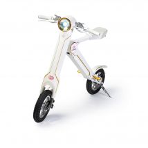 Cruzaa E-Scooter Pro Racing White Electric Scooter With Built-in Speakers & Bluetooth