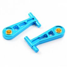 Triangles avant supérieurs Alu Bleu Pour Tamiya TT02 (x2) - FTTA001B - - Breizh Modelisme