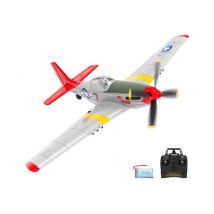 Avion télécommandé V761-5V2 rouge Volantex MUSTANG V2 4CH avec stabilisateur de vol - - Breizh Modelisme