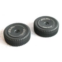 2 roues avant référence 7400 pour Buggy DF Model 3120 et Wltoys 144001 / 1269 - - Breizh Modelisme
