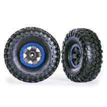 Traxxas 2 Pneus et jantes TRX4 Canyon Trail 2.2 8181 Bleu" - - Breizh Modelisme