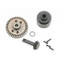 Couronne de differentiel 37 dents + pignon d'attaque et boitier diff - Traxxas 4981 - - Breizh Modelisme