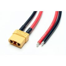 Prise female XT90 avec câble 4.0mm AWG12 - - Breizh Modelisme
