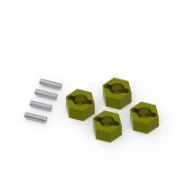 Ensemble de moyeu hexagonal de 7 mm (laiton/4 pièces) HP161153 - - Breizh Modelisme