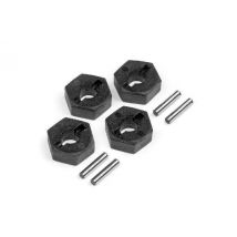 Jeu de moyeux hexagonaux de roue HPI Racing 12 mm (4pcs) - HP115308 - - Breizh Modelisme