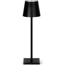 Goliving Lampe de table rechargeable - Sans fil et dimmable - Lampe tactile moderne - Lampe de nuit pour chambre à coucher - 38 cm - Noir
