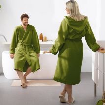 Moodit Peignoir Reese, vert cactus - XL - Unisex - Coton/Polyester